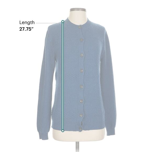 NWOT gavea cashmere Wave Cardigan Sweater Navy Blue XS - Picture 5 of 7